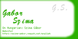 gabor szima business card